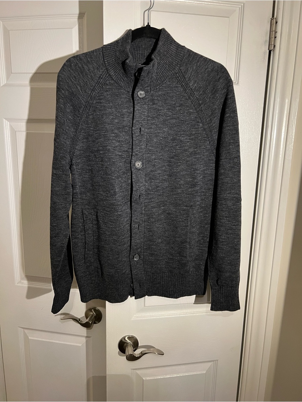 Banana Republic Charcoal Gray Button-Up Cardigan Sweater